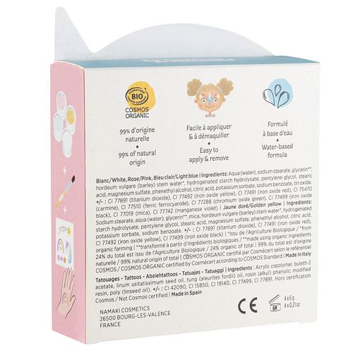 Bio Kinderschminke Einhorn, 4 Farben + Tattoos