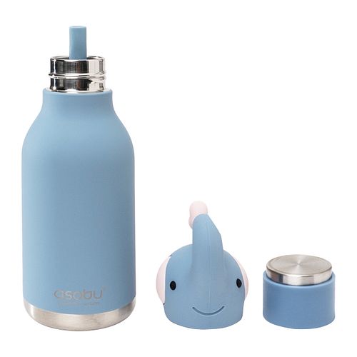 Bestie Bottle Edelstahltrinkflasche mit Trinkhalm Elefant 460 ml