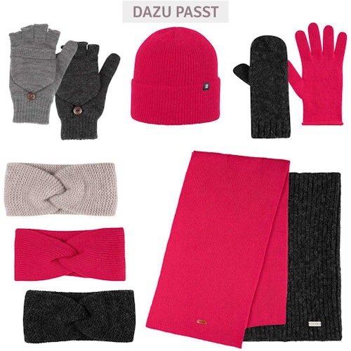Onesize Kinder Erwachsenen Beanie Merino-Kaschmir beere