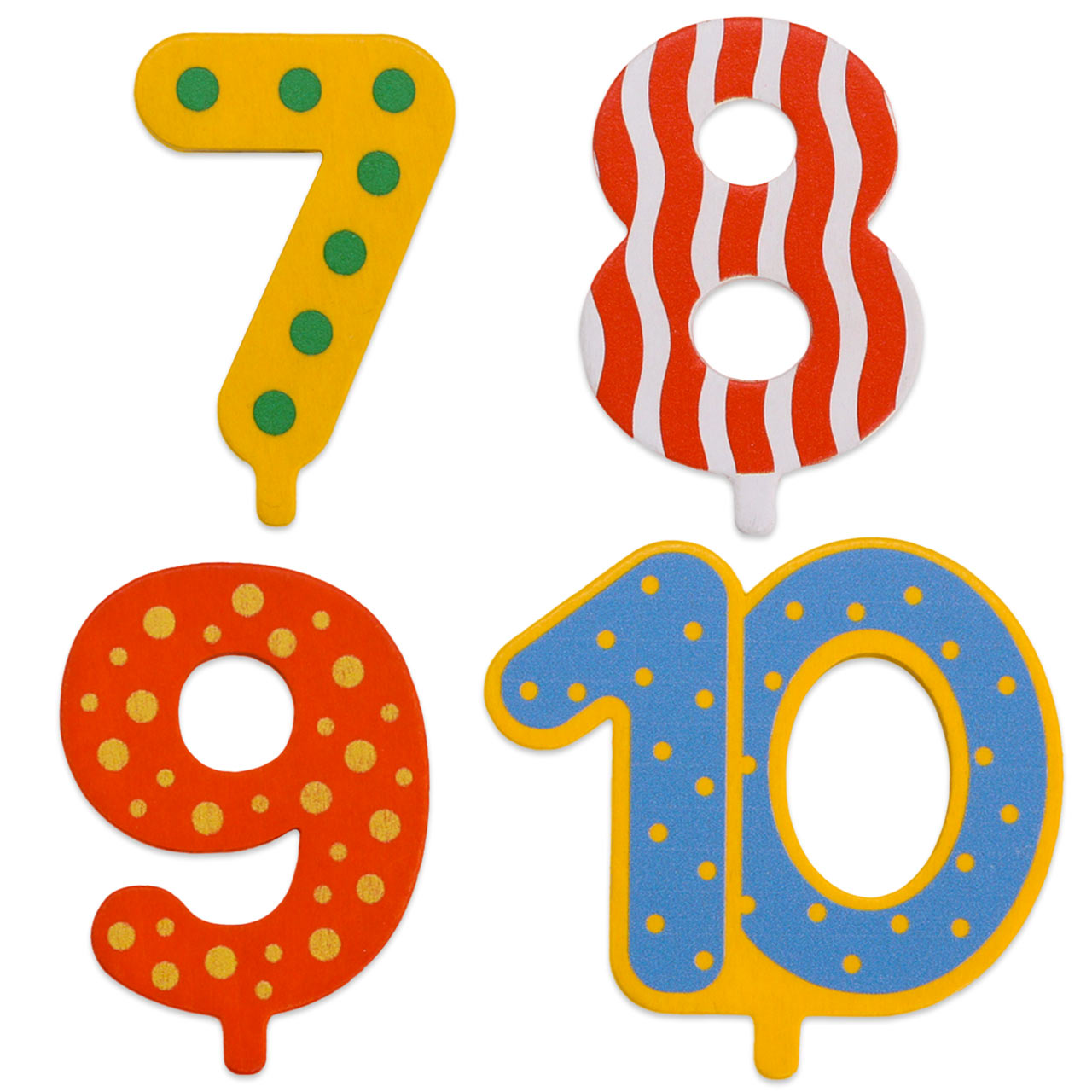 Zusatzzahlen für Geburtstagszug 7, 8, 9, 10