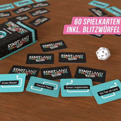 Stadt Land Vollpfosten- Levels- Junior Edition ab 8 Jahren