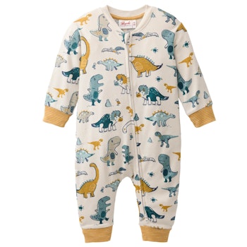 Rippe Langarmstrampler Dinosaurier