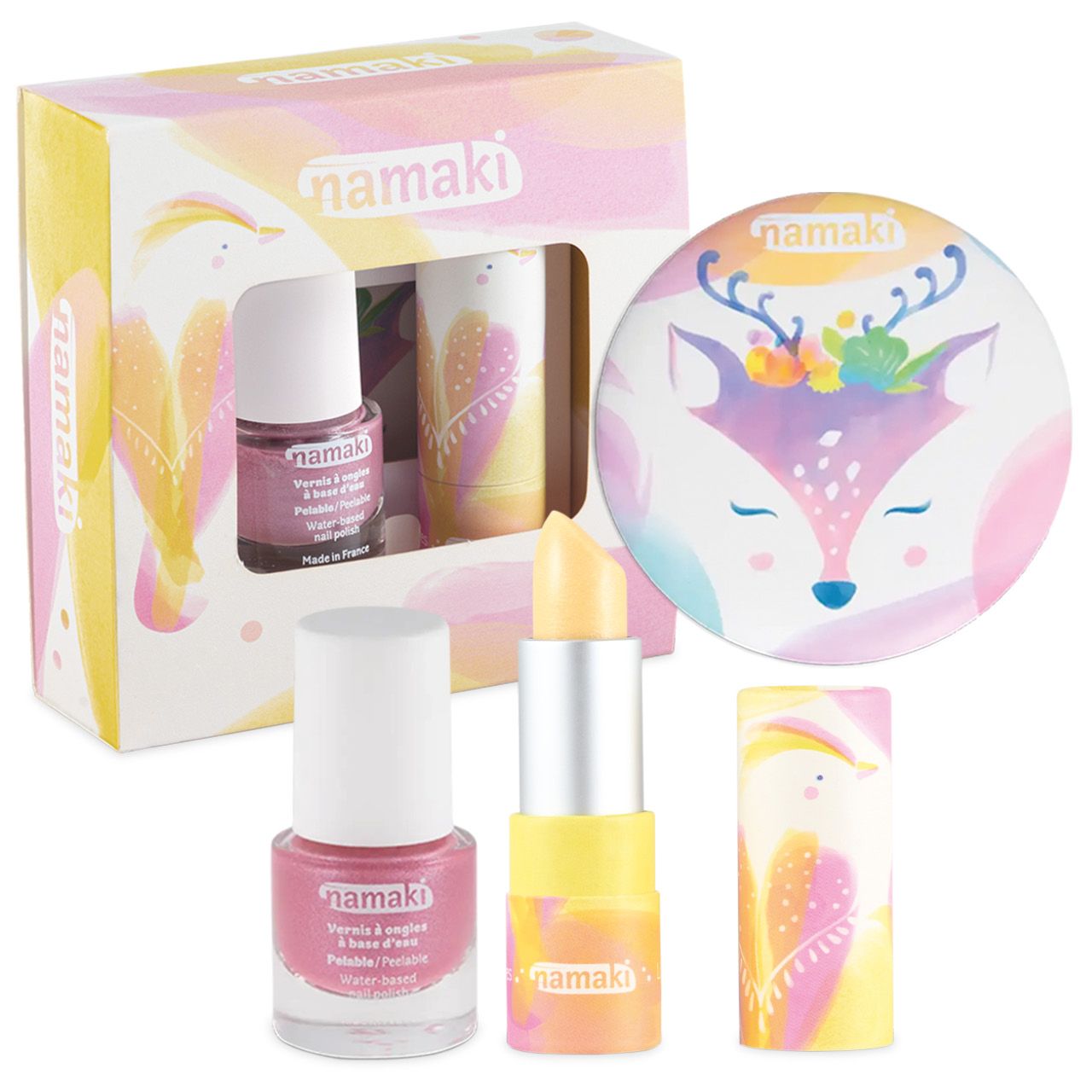 Kinderkosmetik 3er-Set Meise gelb