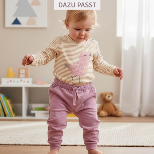 Weiche Sweathose Bündchen rosa