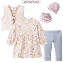 Vorschaubild Wendbare Steppweste rosa Blümchen