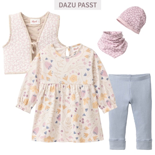 Wendbare Steppweste rosa Blümchen