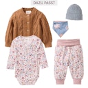 Vorschaubild Langarm Wickelbody Herbstblüten