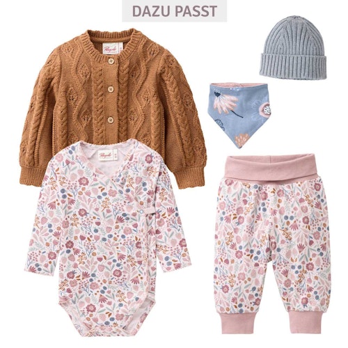 Langarm Wickelbody Herbstblüten