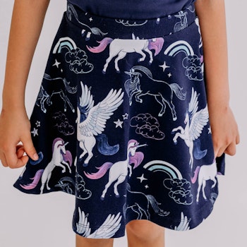 Luftiger Einhorn Rock lila