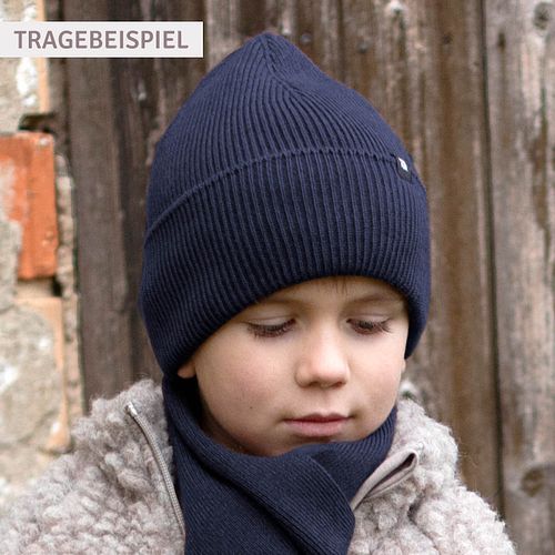 Strickmütze dunkelblau