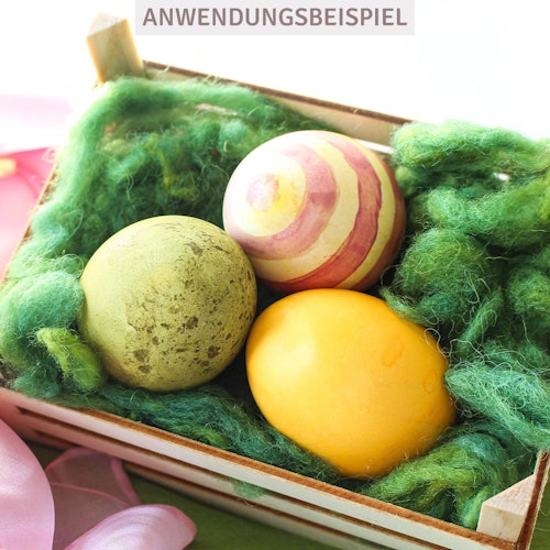 Ostergras Flocke, pflanzengefärbt Tannengrün, 40 g