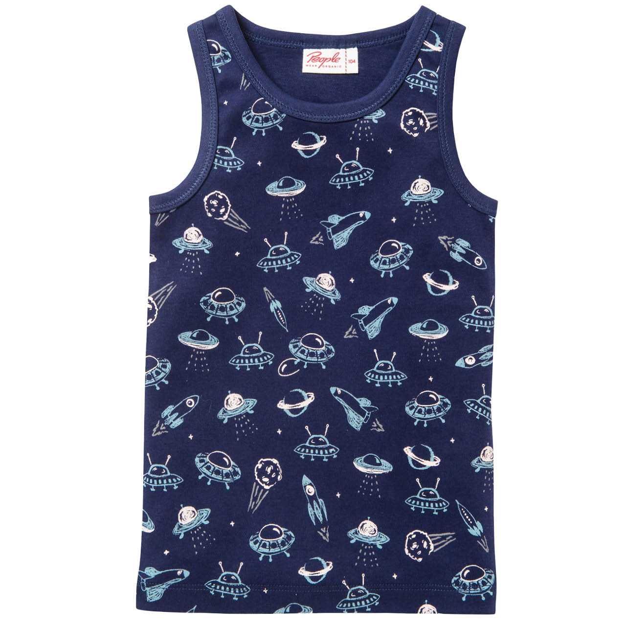 Unterhemd People Wear Organic ohne Arm Motiv