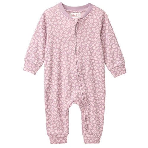 Edler Rippe Langarmstrampler Veilchen malve