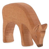 Hirschkuh fressend 8 cm hoch