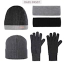 Vorschaubild Herren Beanie Wolle-Seide Ohren-Wollfleece Band