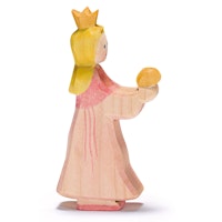 Prinzessin für Froschkönig Holzfigur 12,5 cm
