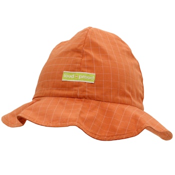 Leichter karierter Sonnenhut orange