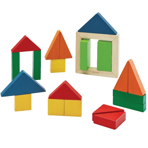 Holzbausteine für geometrische Figuren