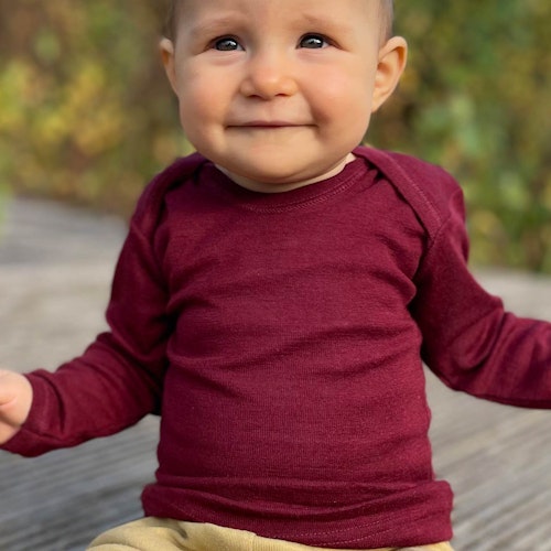 Wolle Seide Langarmshirt für Babys