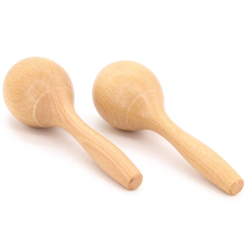 Maracas Paar aus Holz 14 cm ab 3 Jahre