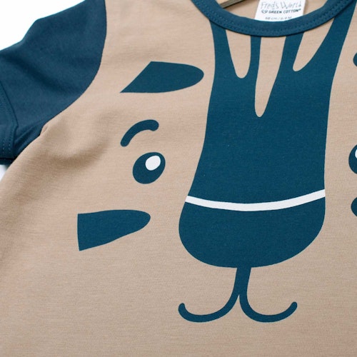 Kurzarm T-Shirt Tiergesicht