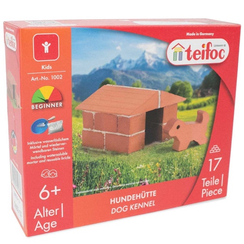Steinbaukasten Hundehütte 17tlg für Kinder ab 6 Jahren
