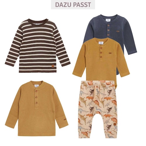 Strukturiertes Ripp Langarmshirt