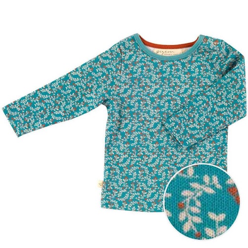 Edles Langarmshirt Winterblumen