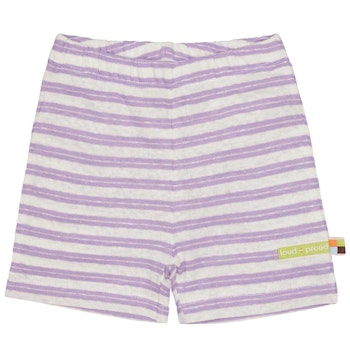 Leichte Leinen Shorts flieder geringelt