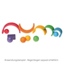 Vorschaubild Holzkugeln Massiv 6 Stück Regenbogen