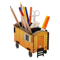 Stiftebox zum Stecken Bauwagen