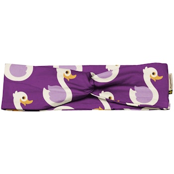 Elastisches Haarband Schwan lila