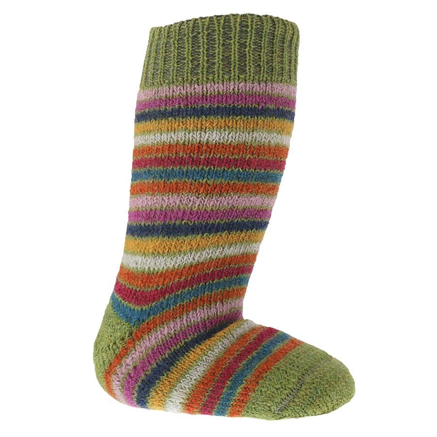 Socken Hirsch Natur Wolle