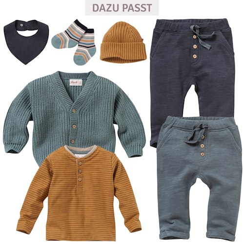 Henley Langarmshirt Ringel