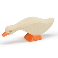 Gans pickend Holzfigur 3,5 cm hoch