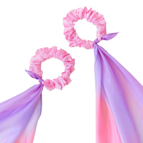 Armbänder mit rosa Seide - Blüte