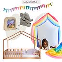Vorschaubild Montessori Bett 120x200 natur – Bodenbett mit Rausfallschutz