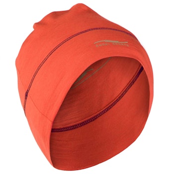 Herren Damen Beanie Wolle Seide orange