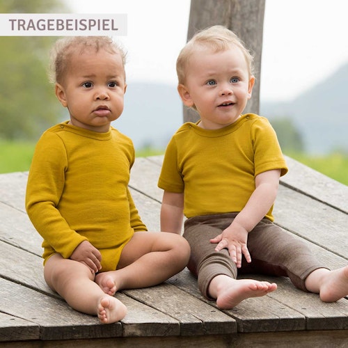 Wolle Seide Body langarm Druckknöpfe