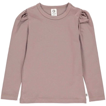 Edles Langarmshirt Puffärmel mauve