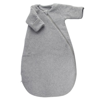 Neugeborenen Schlafsack mit Armen Bio-Baumwollfleece hellgrau