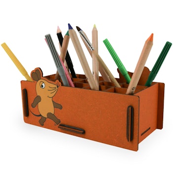 Stiftehalter Die Maus – Holz Stiftebox L mit Stecksystem