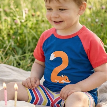 Raglanshirt kurzarm 2 Jahre Schwan