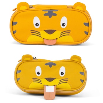 Stiftemäppchen mit Ziehzunge Tiger gelb 21 x 11 cm