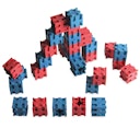 Vorschaubild Steckwürfel aus RE-Wood® 100teilig rot-blau ab 4 Jahre