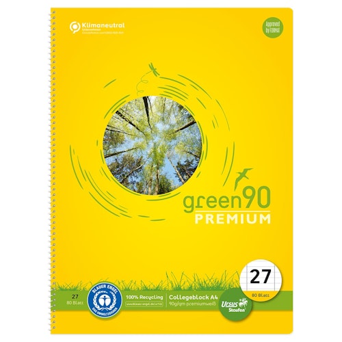 Collegeblock liniert mit Rand – Lineatur 27, DIN A4 90 g/m2