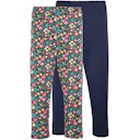 Vorschaubild Leggings Doppelpack Blumen uni