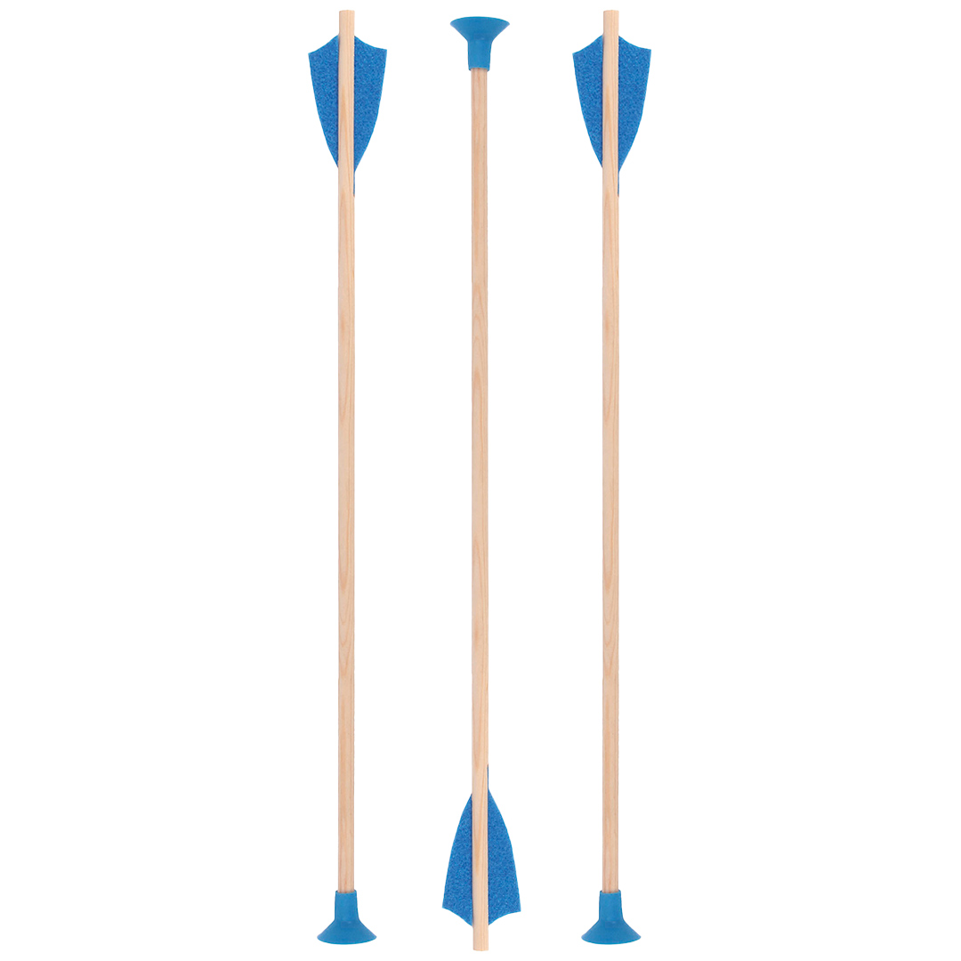 3er Set Saugpfeil blau 46 cm für großen Juniorbogen