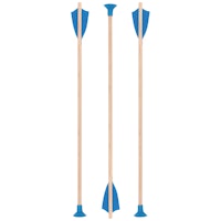 3er Set Saugpfeil blau 46 cm für großen Juniorbogen