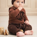 Vorschaubild Jaquard Babyhose Buchstaben